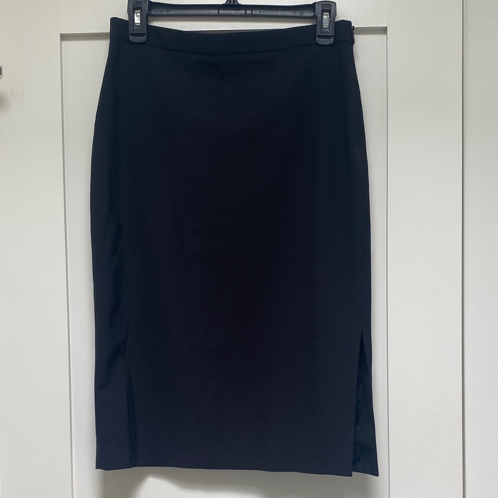 Banana Republic Classic Black Wool Pencil Skirt